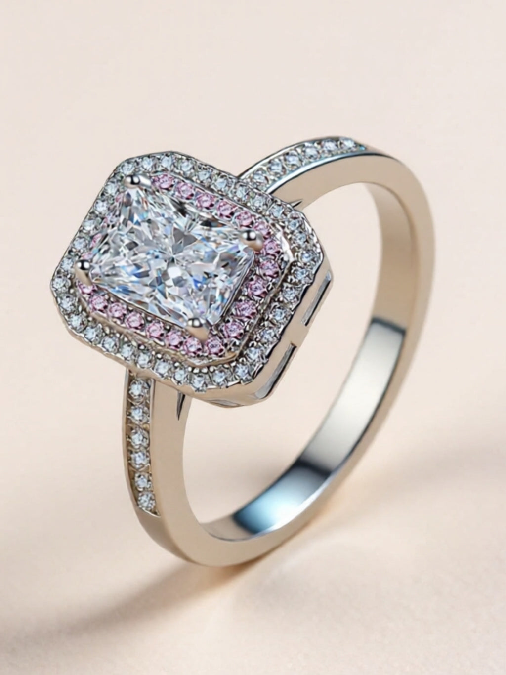 1 Carat Moissanite 925 Sterling Silver Ring