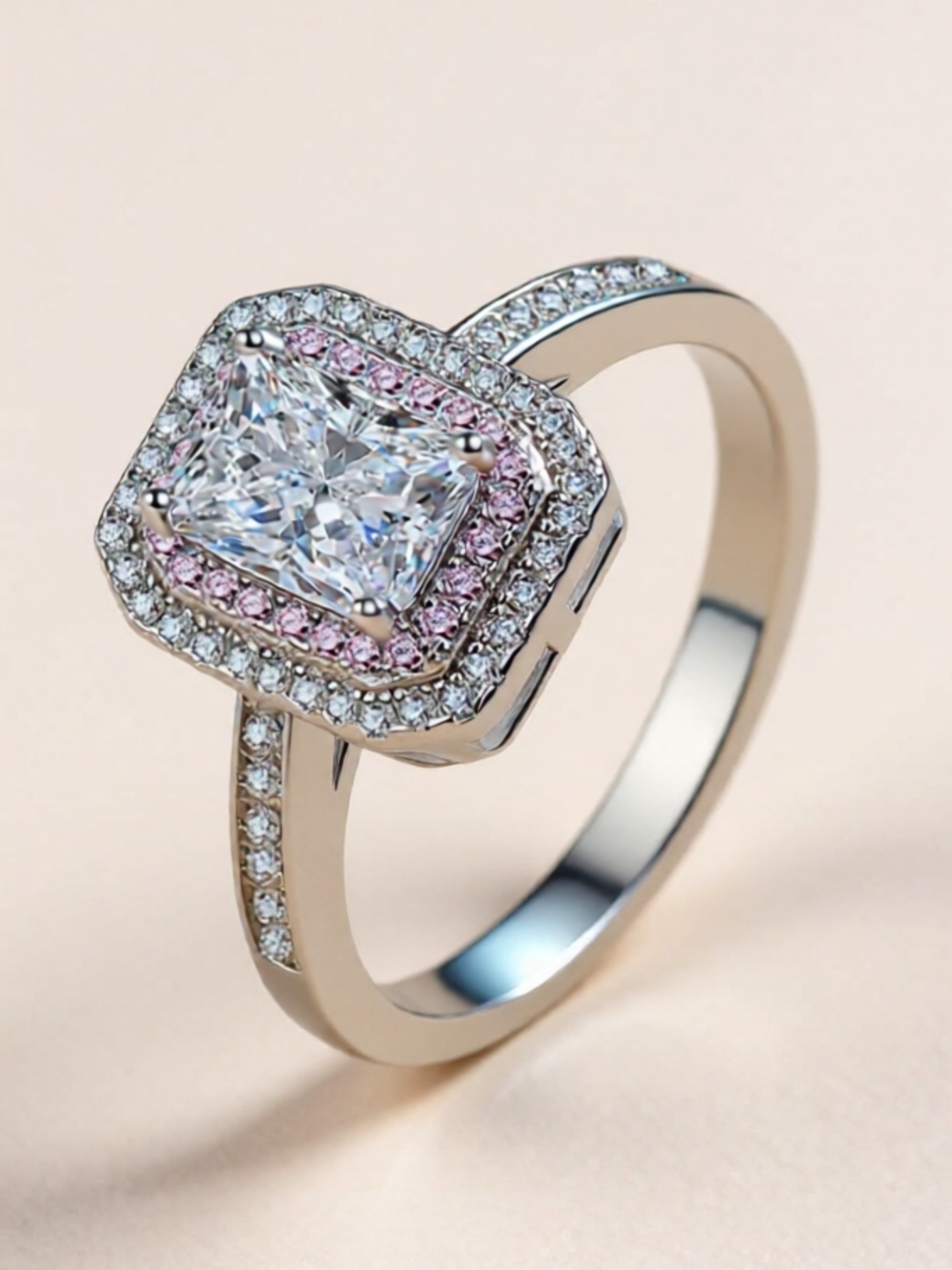 1 Carat Moissanite 925 Sterling Silver Ring