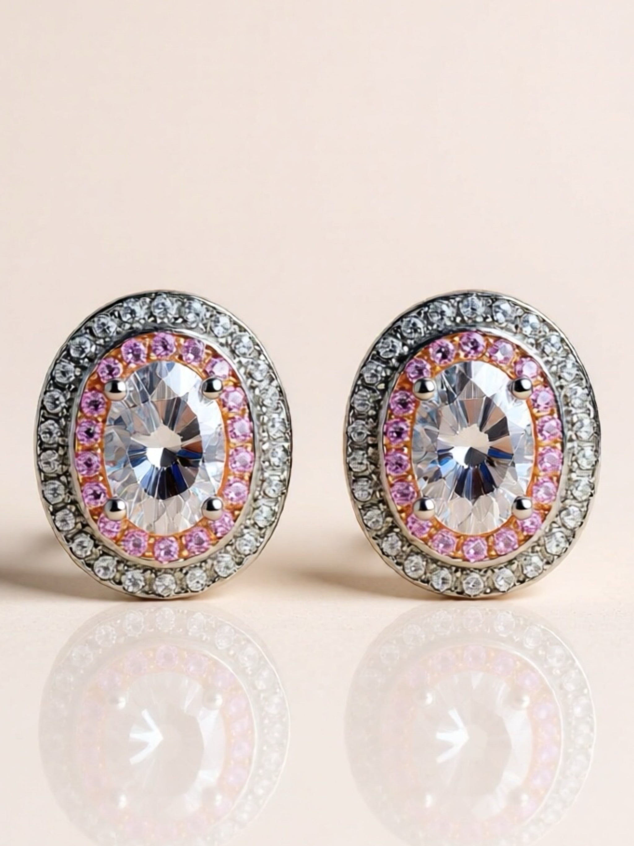 925 Sterling Silver Moissanite Stud Earrings