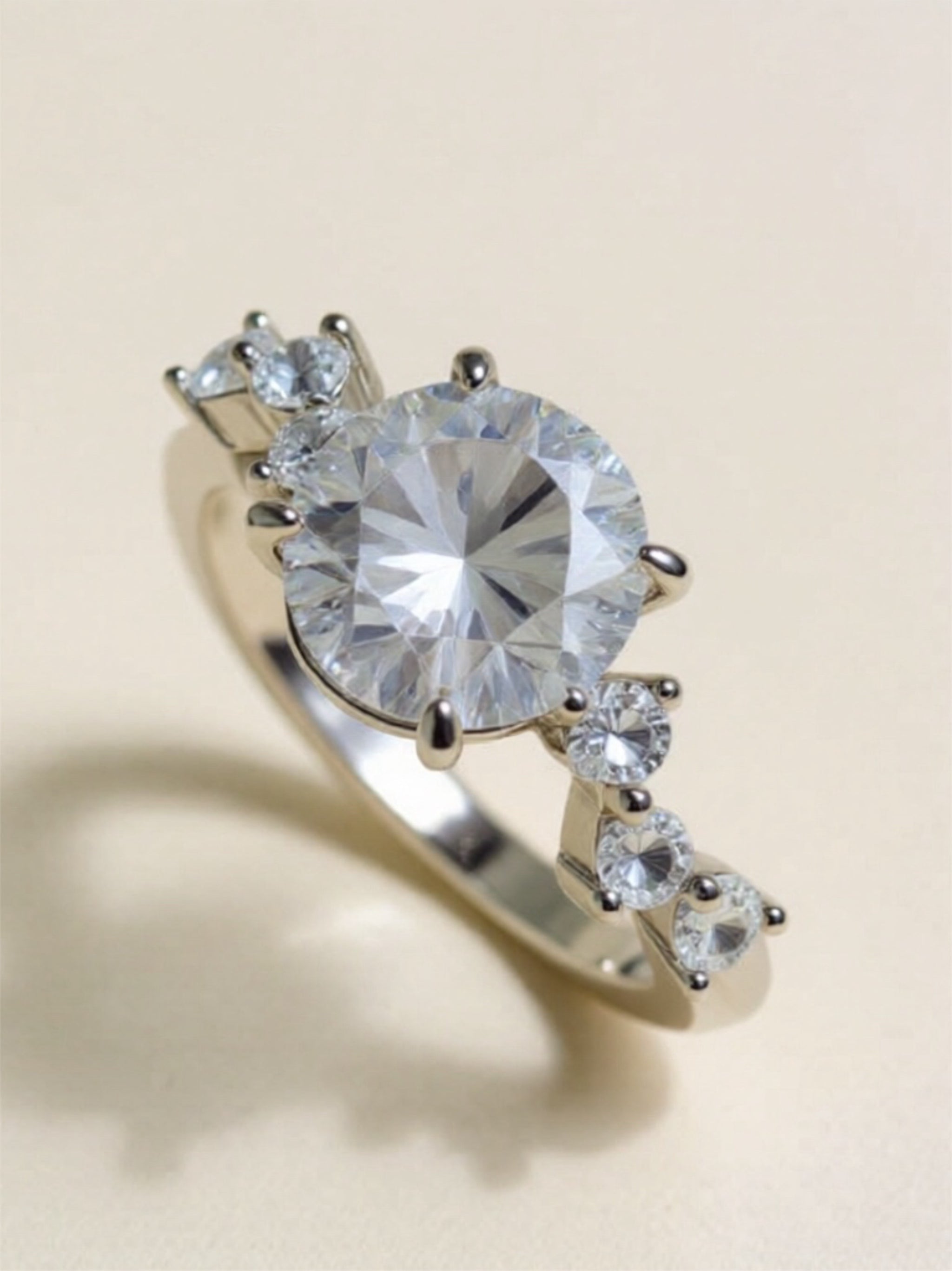 2 Carat Moissanite 925 Sterling Silver Ring