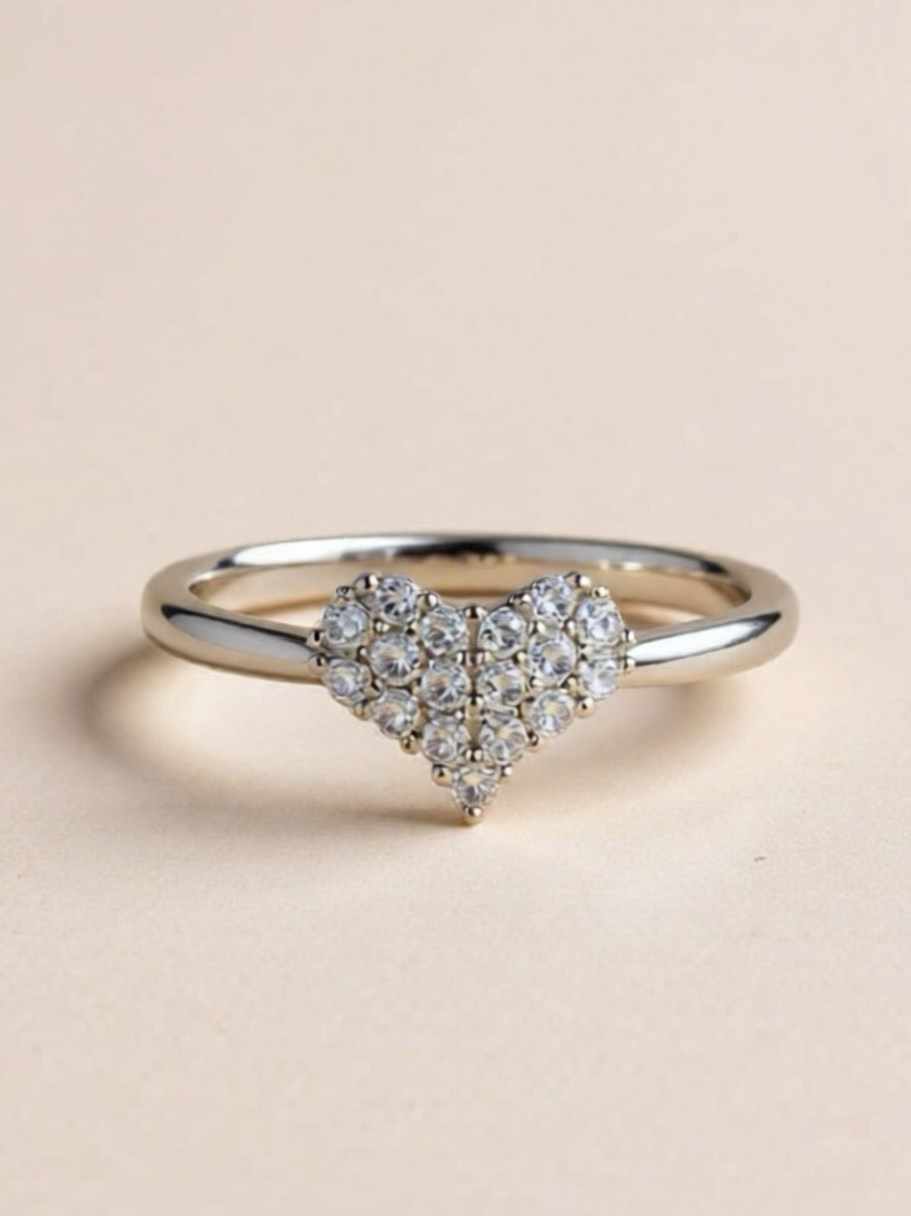 Moissanite 925 Sterling Silver Heart Ring