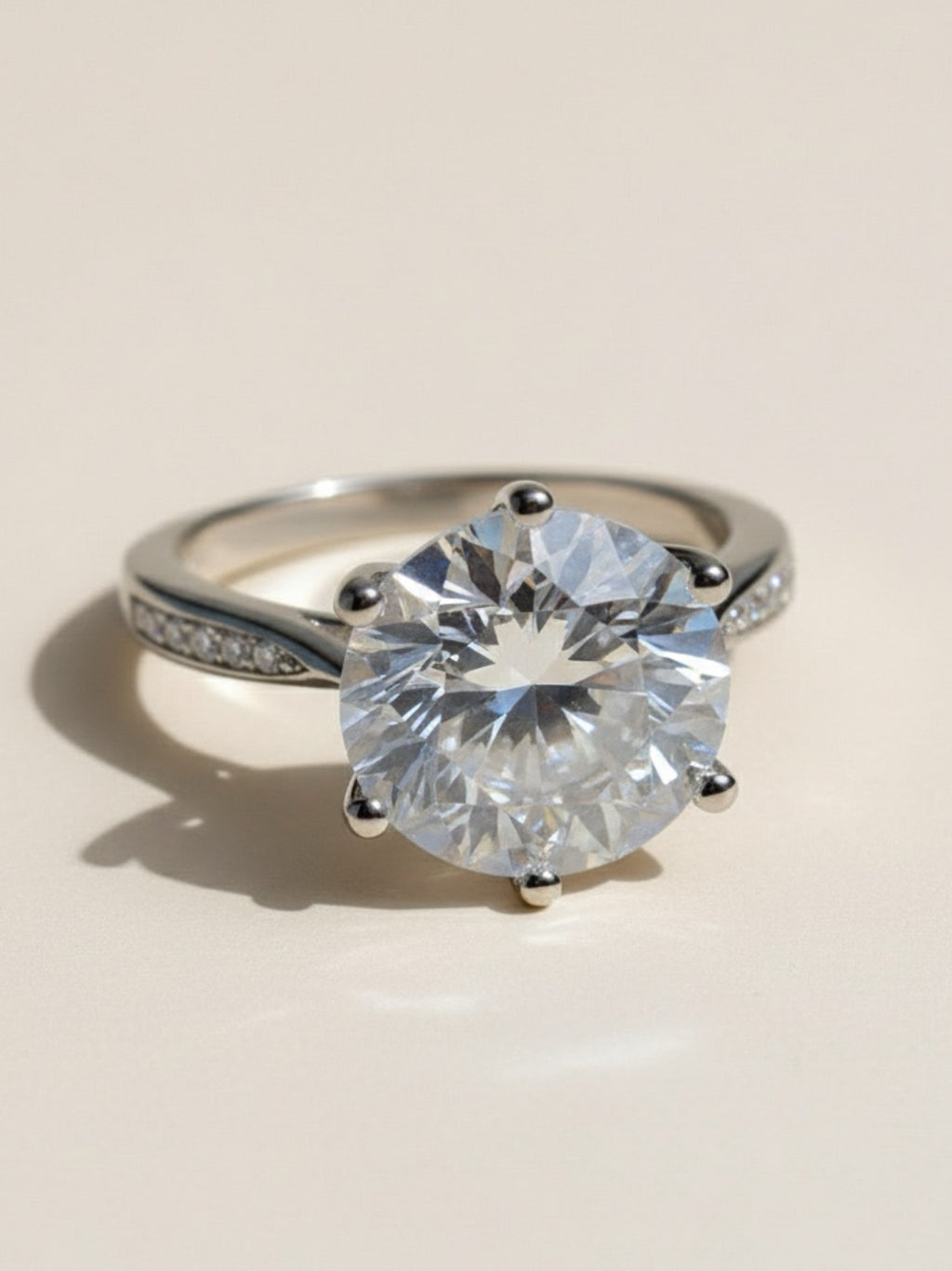10 Carat Moissanite 925 Sterling Silver Ring