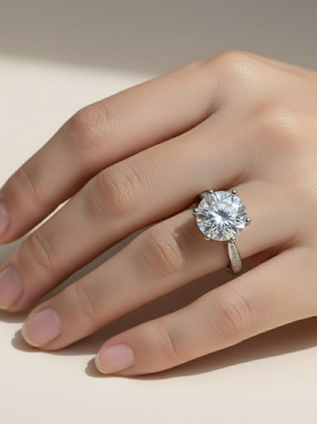 10 Carat Moissanite 925 Sterling Silver Ring