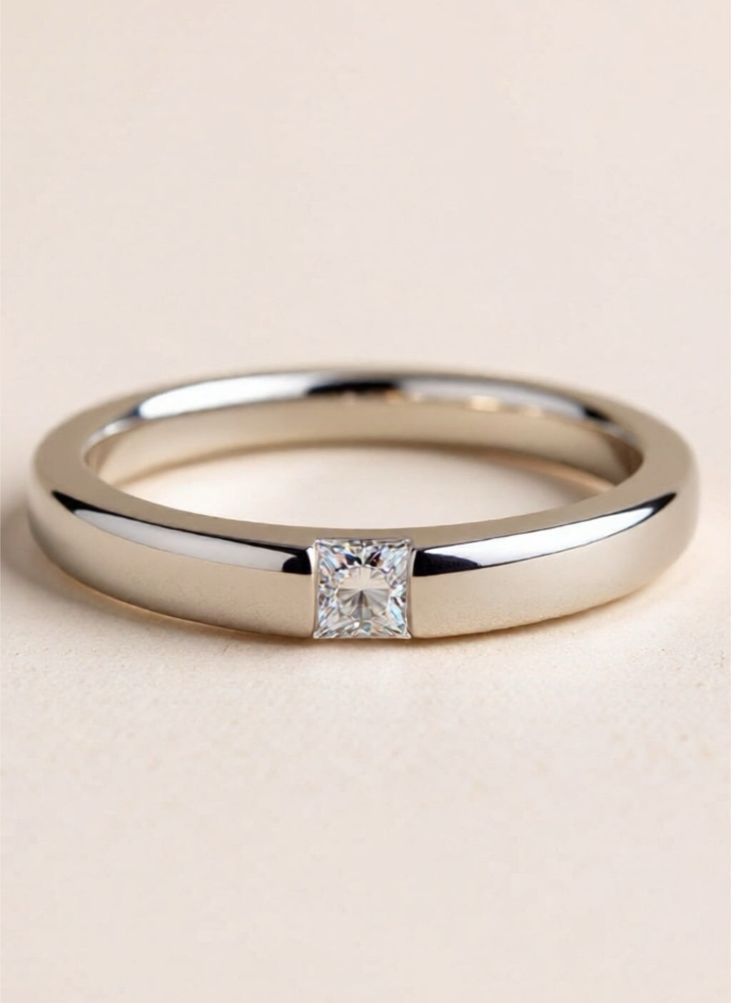 Inlaid Moissanite 925 Sterling Silver Ring
