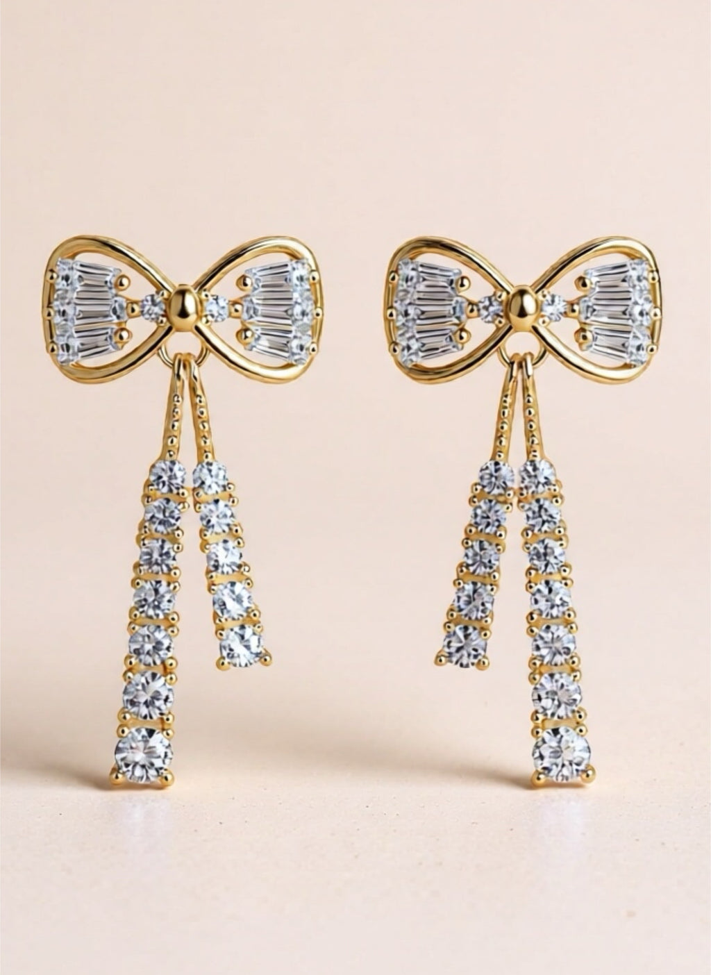 1.12 Carat Moissanite 925 Sterling Silver Bow Earrings
