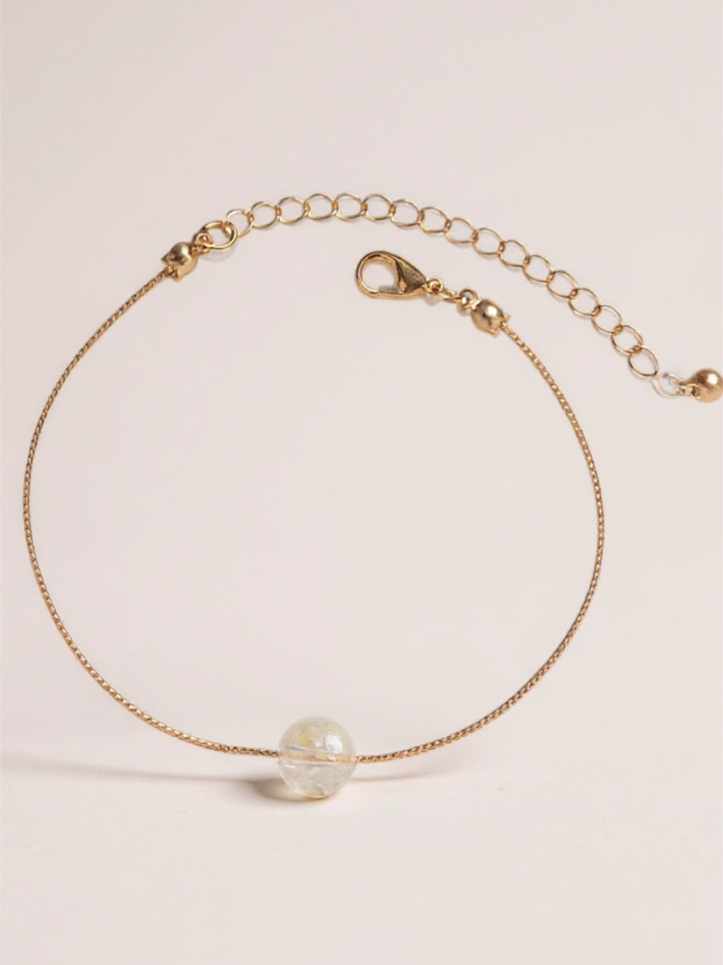 Gold Toned Glow in The Dark Charm Anklet