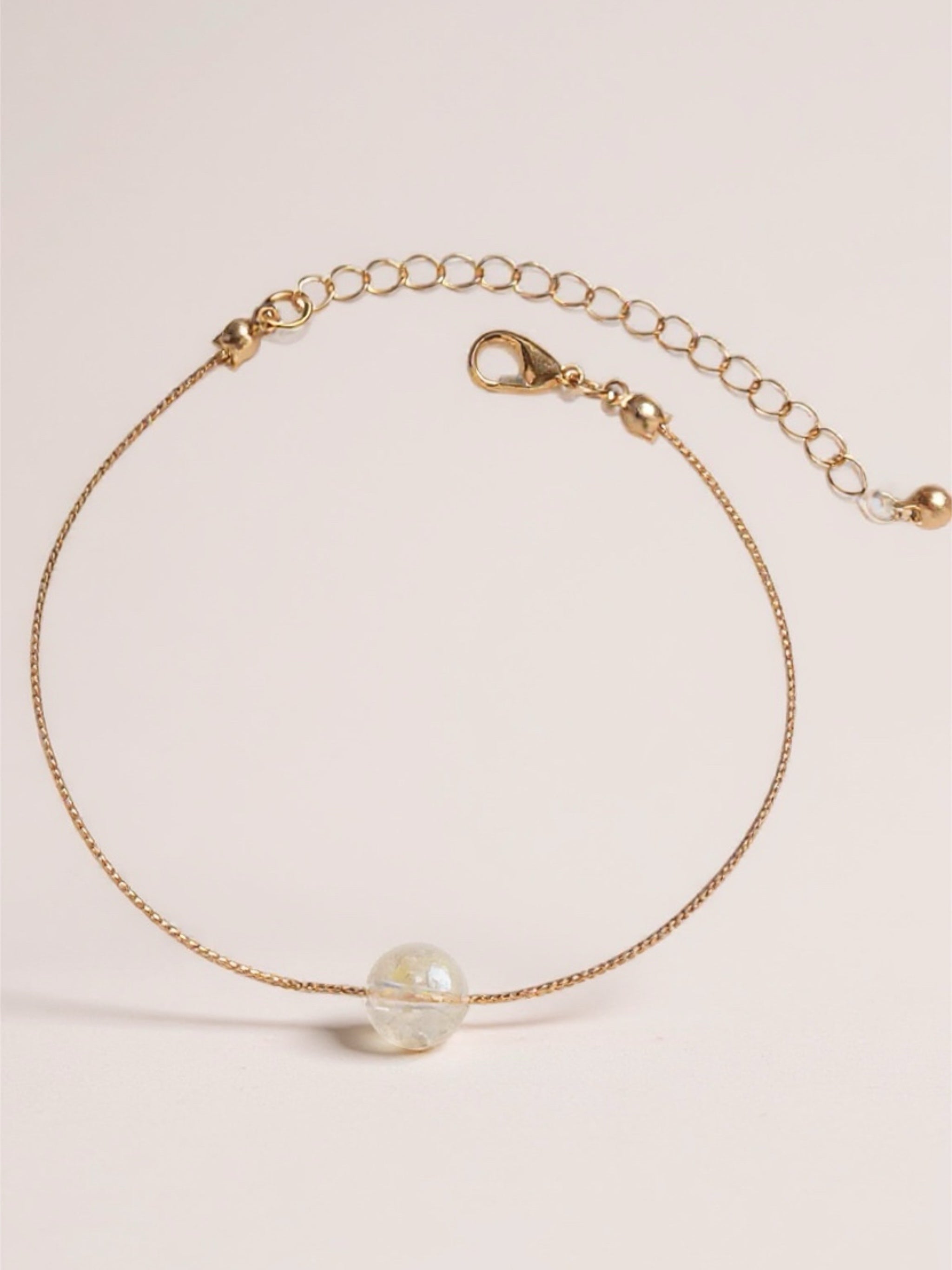 Gold Toned Glow in The Dark Charm Anklet