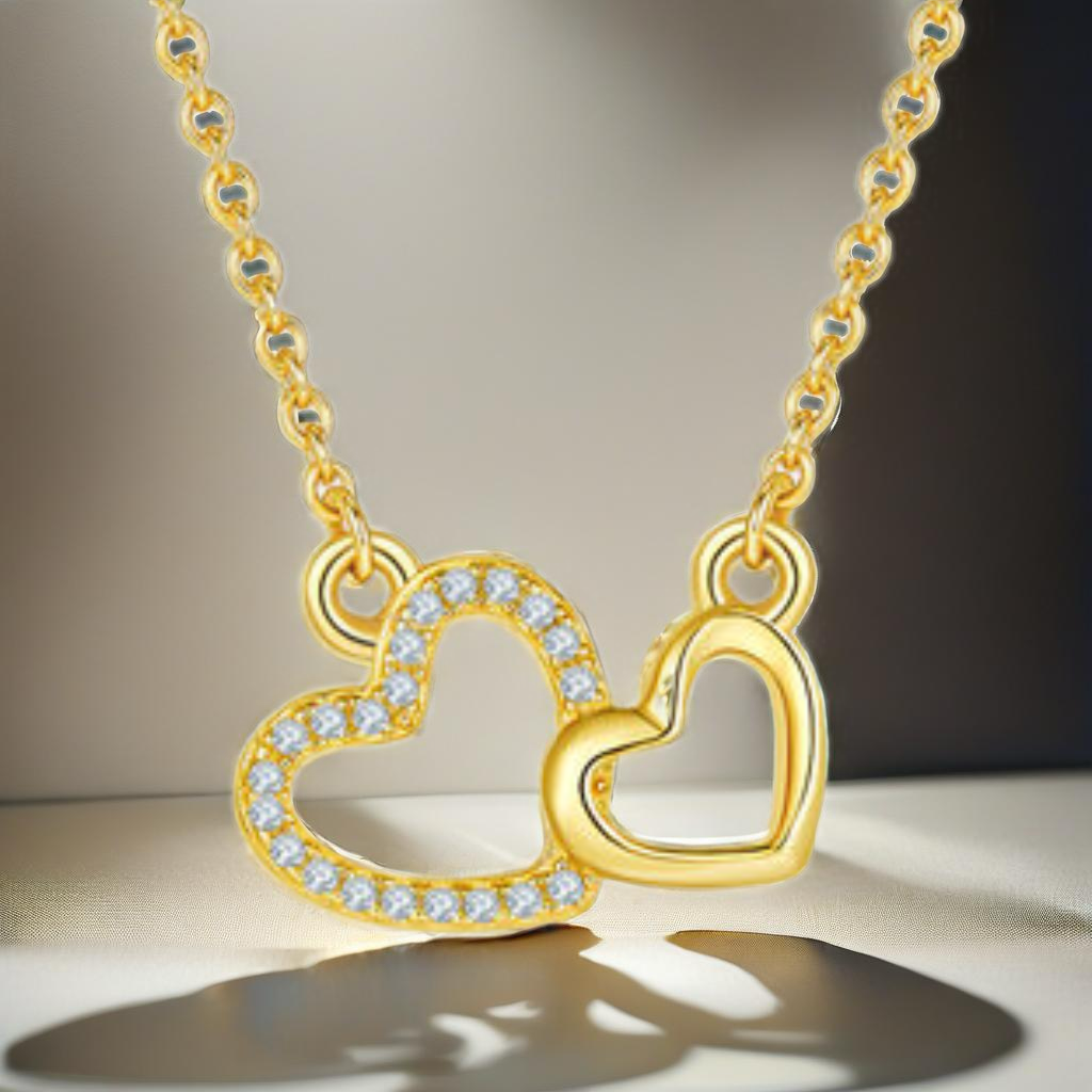 Moissanite Sterling Silver Heart Necklace