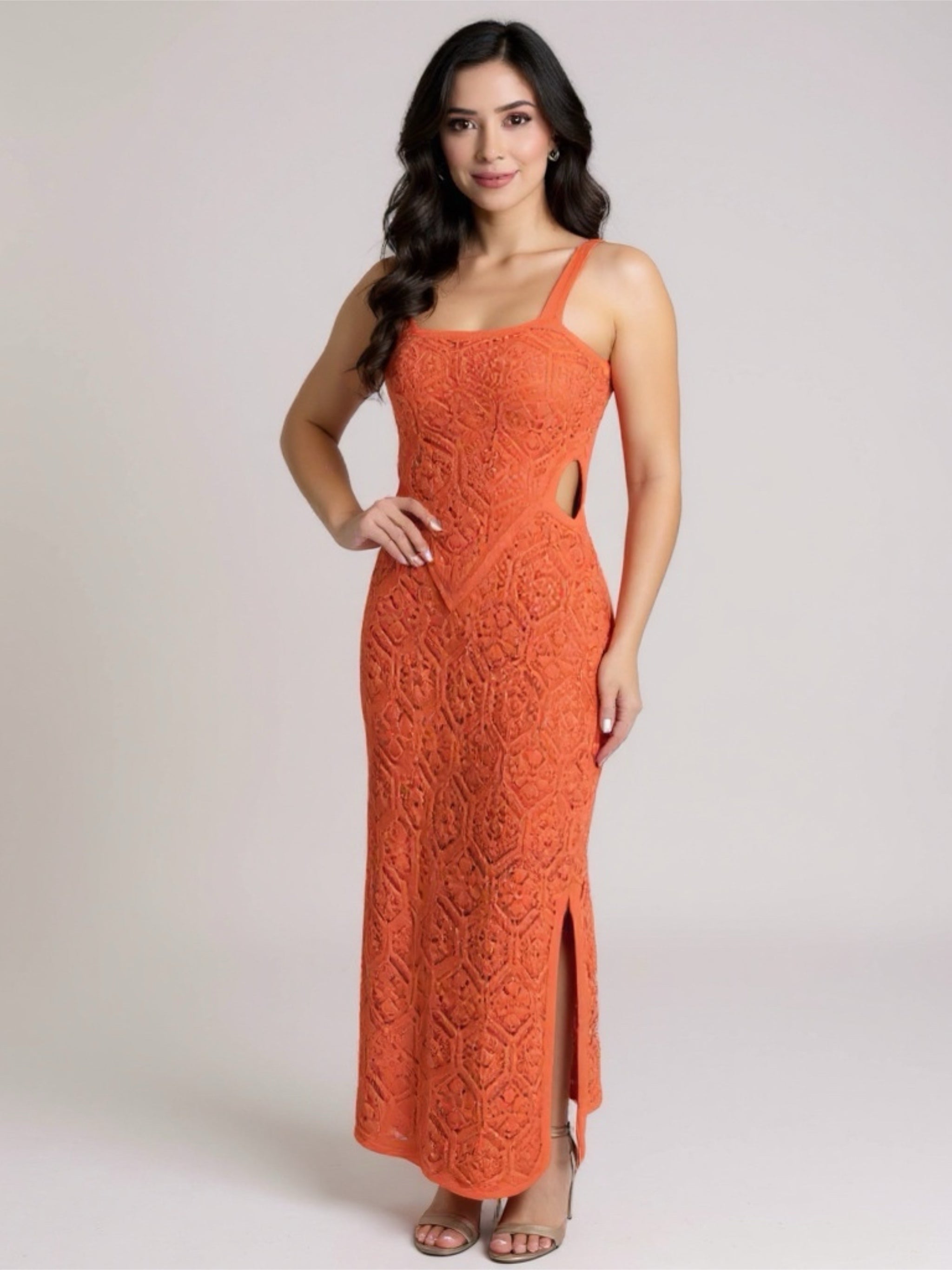 Knit Sleeveless Maxi Dress with Slit