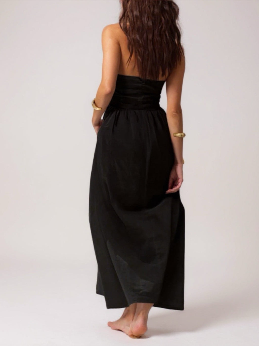 Halter Neck Maxi Dress with Pockets