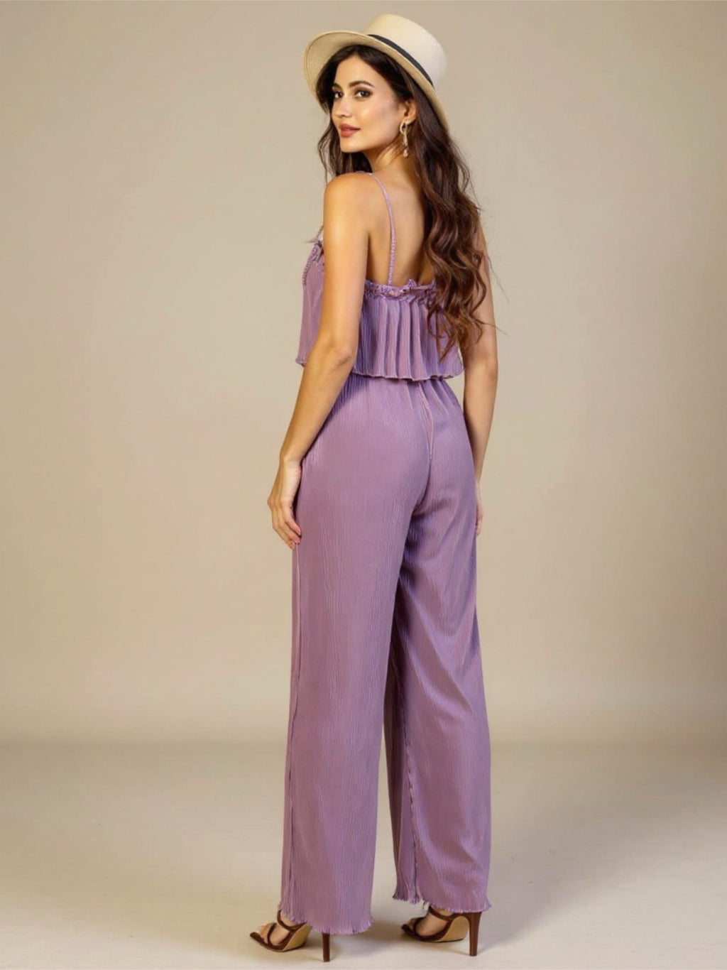 Mauve Square Neck Jumpsuit
