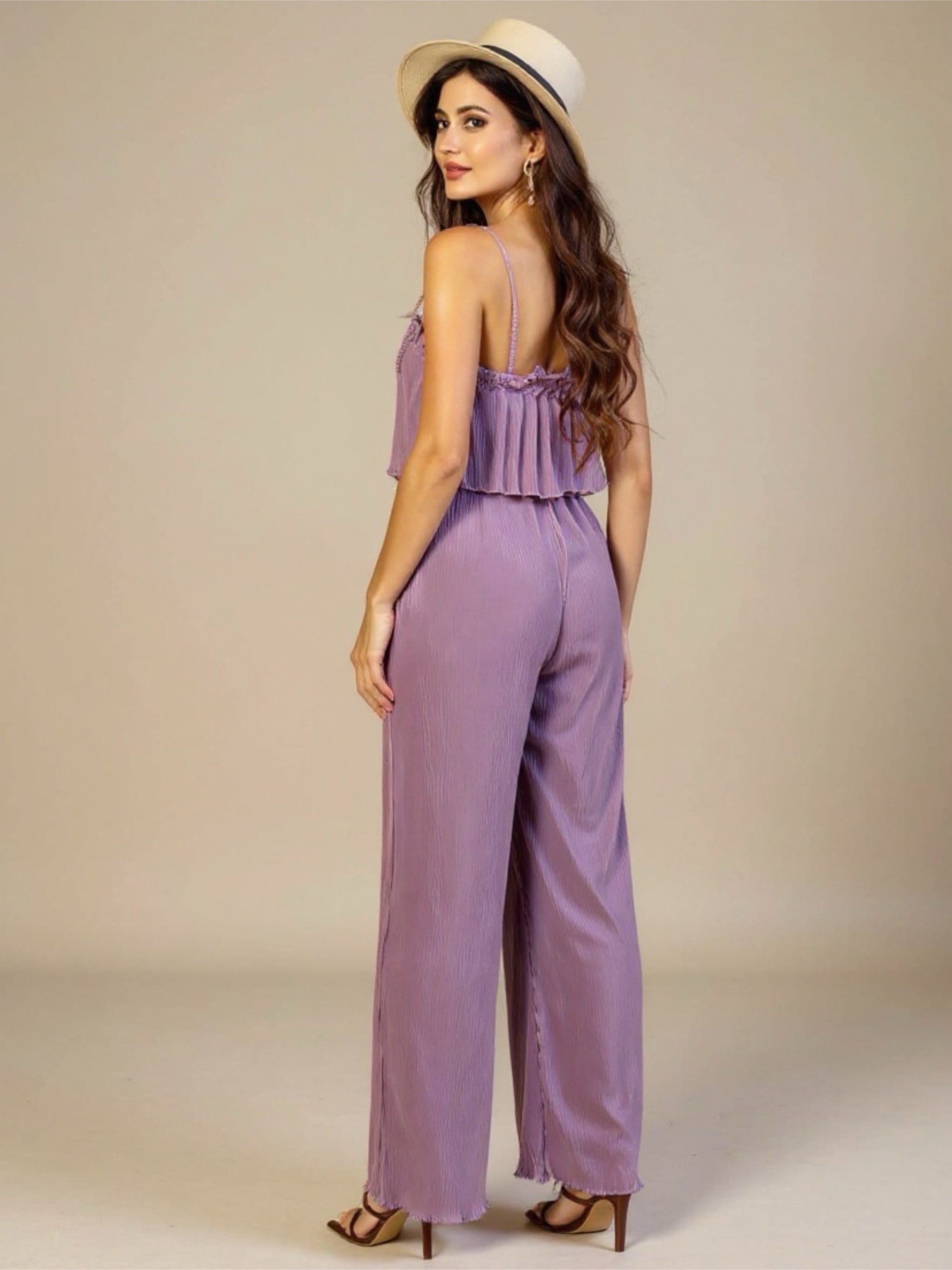 Mauve Square Neck Jumpsuit