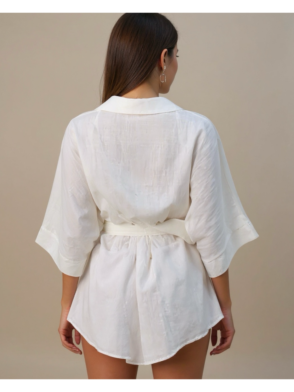 Button Up Collared Neck Romper