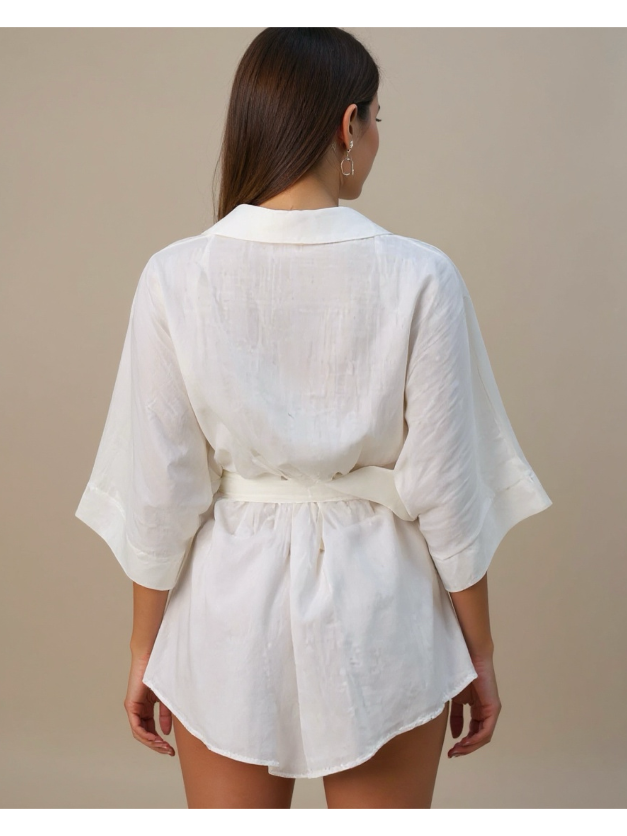 Button Up Collared Neck Romper