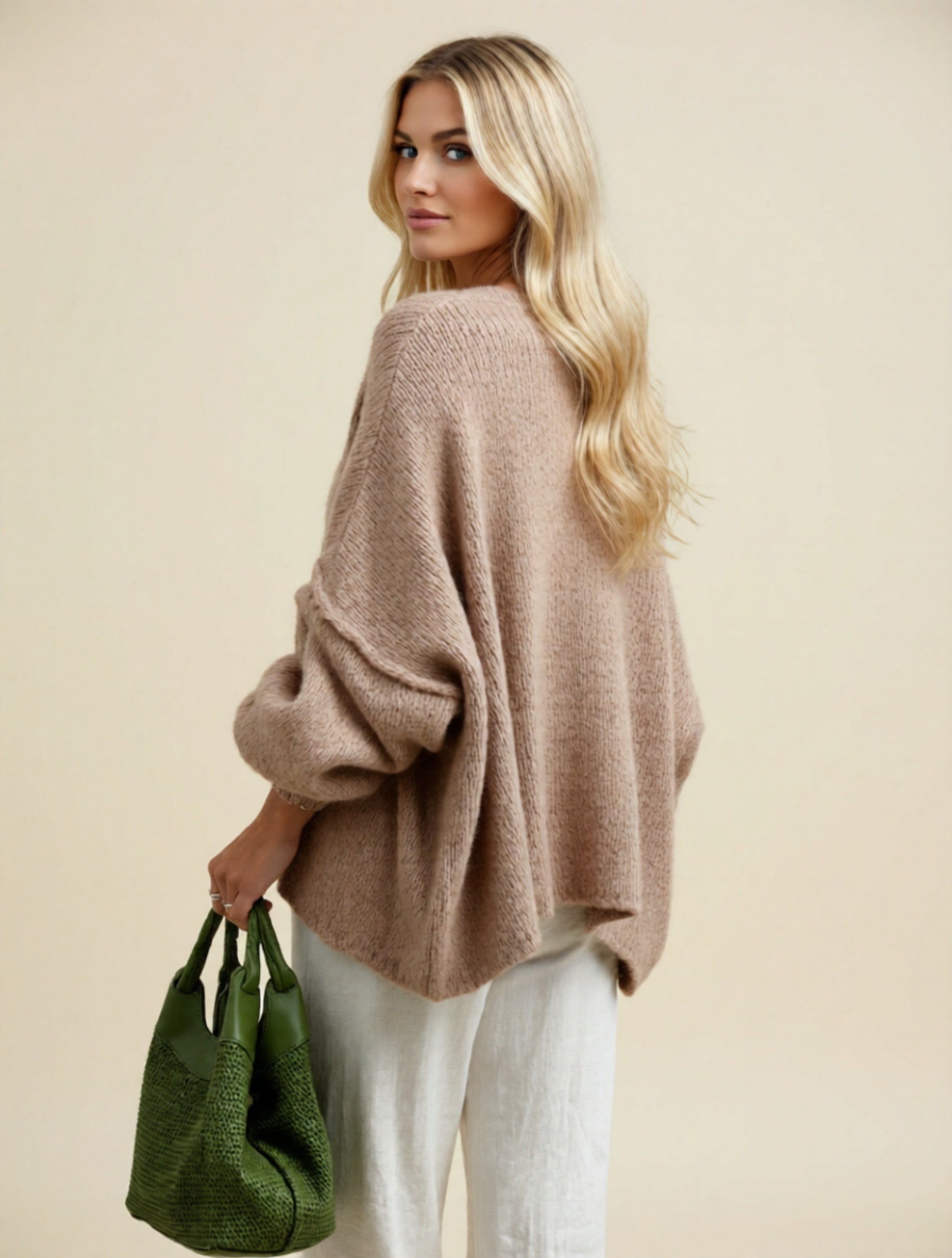 Oversized Buttoned Knit Cardigan