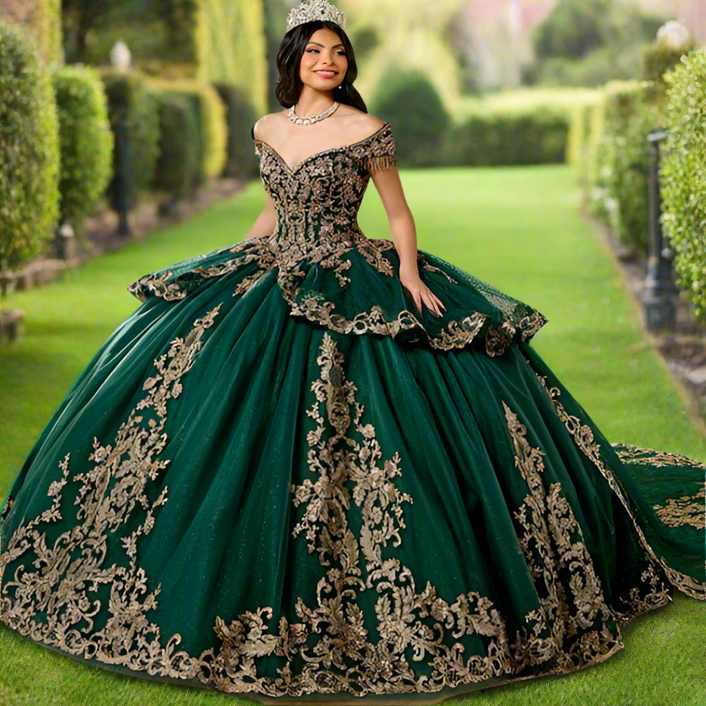 Emerald Green Ball Gown Quinceanera Dress