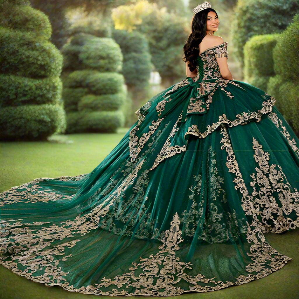 Emerald Green Ball Gown Quinceanera Dress