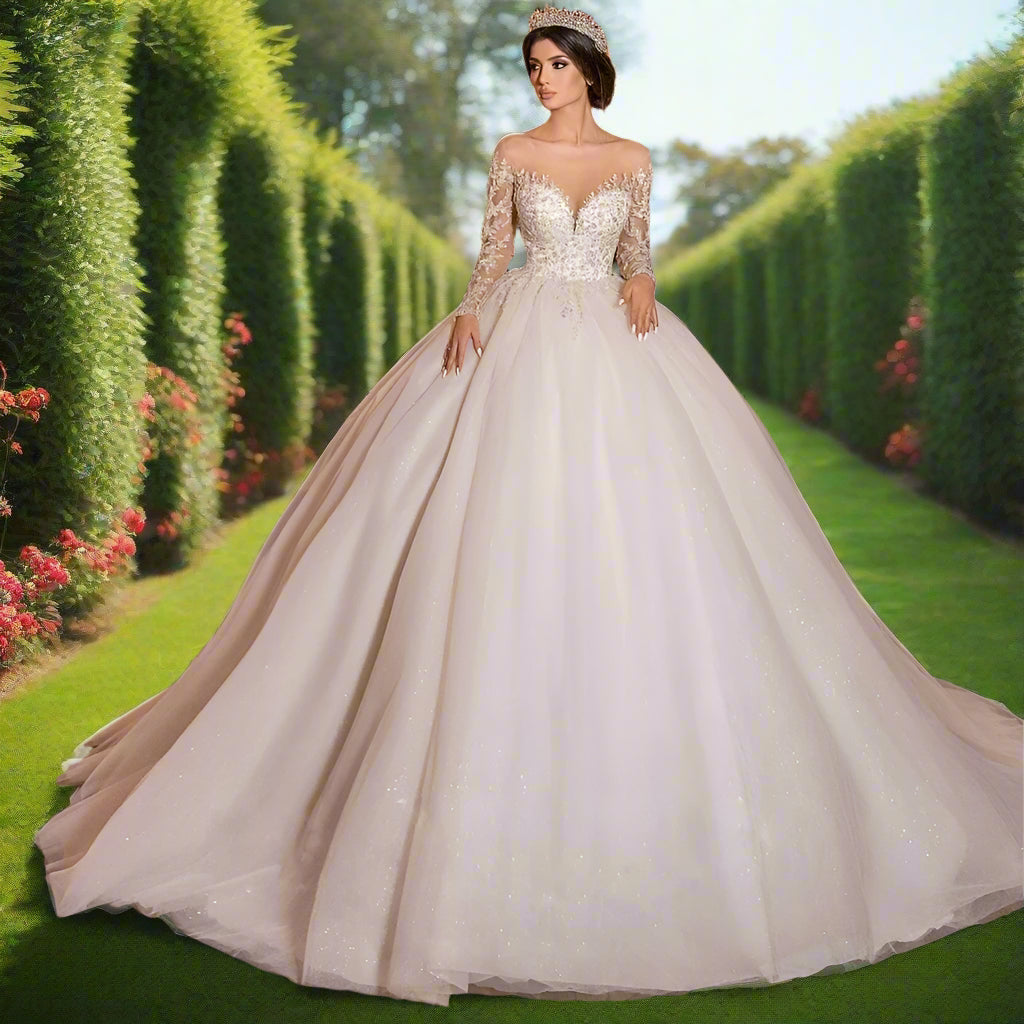 Sweetheart Off The Shoulder Ball Gown Wedding Dress