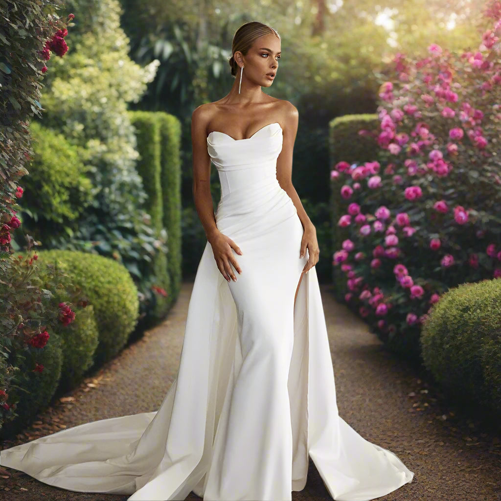 Mermaid Front Slit Bridal Gown