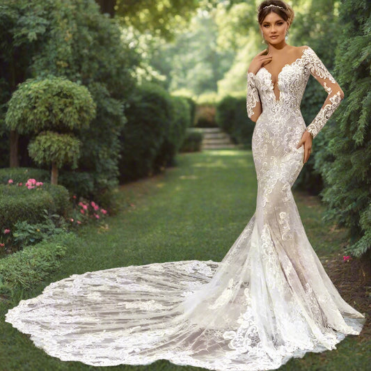 Off The Shoulder Mermaid Wedding Dress