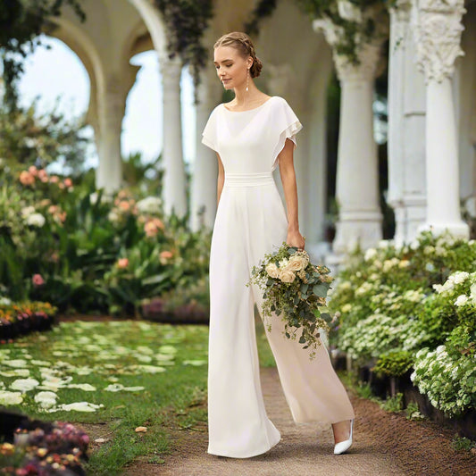 Wedding Round Neck Jumpsuit
