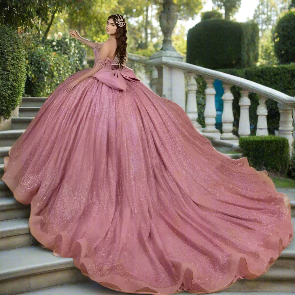 Dusty Pink Ball Gown Quinceanera Dress
