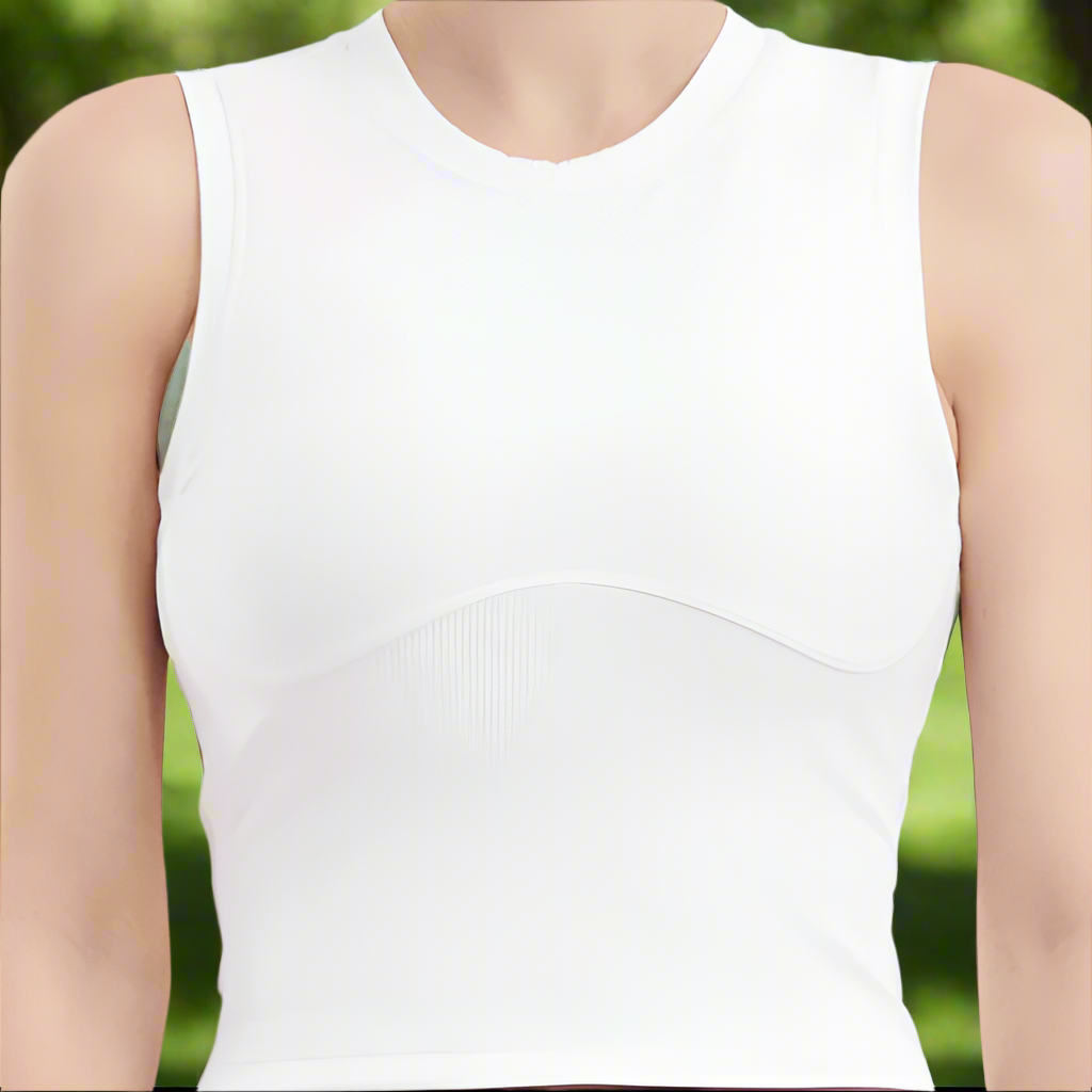 Round Neck Sleeveless Active Top