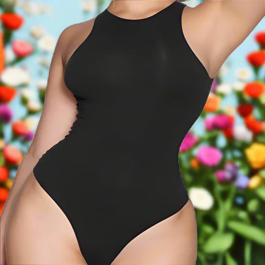 Round Neck Sleeveless Bodysuit