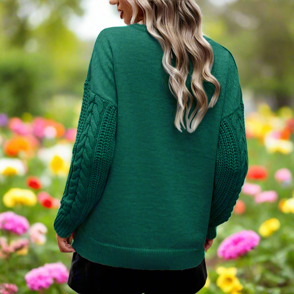Knit Cable Long Sleeve Sweater