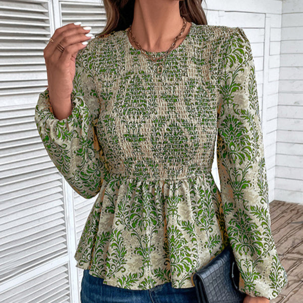 Round Neck Long Sleeve Top