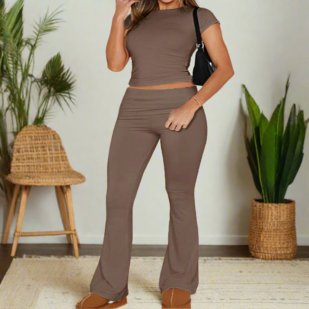 Short Sleeve Top & Yoga Pant Set