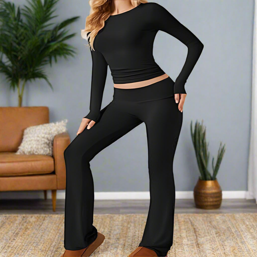 Long Sleeve Top & Yoga Pant Set