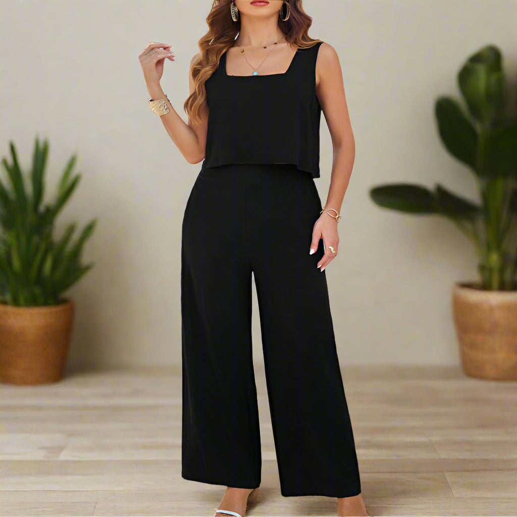 Crop Top & Trouser Pant Set