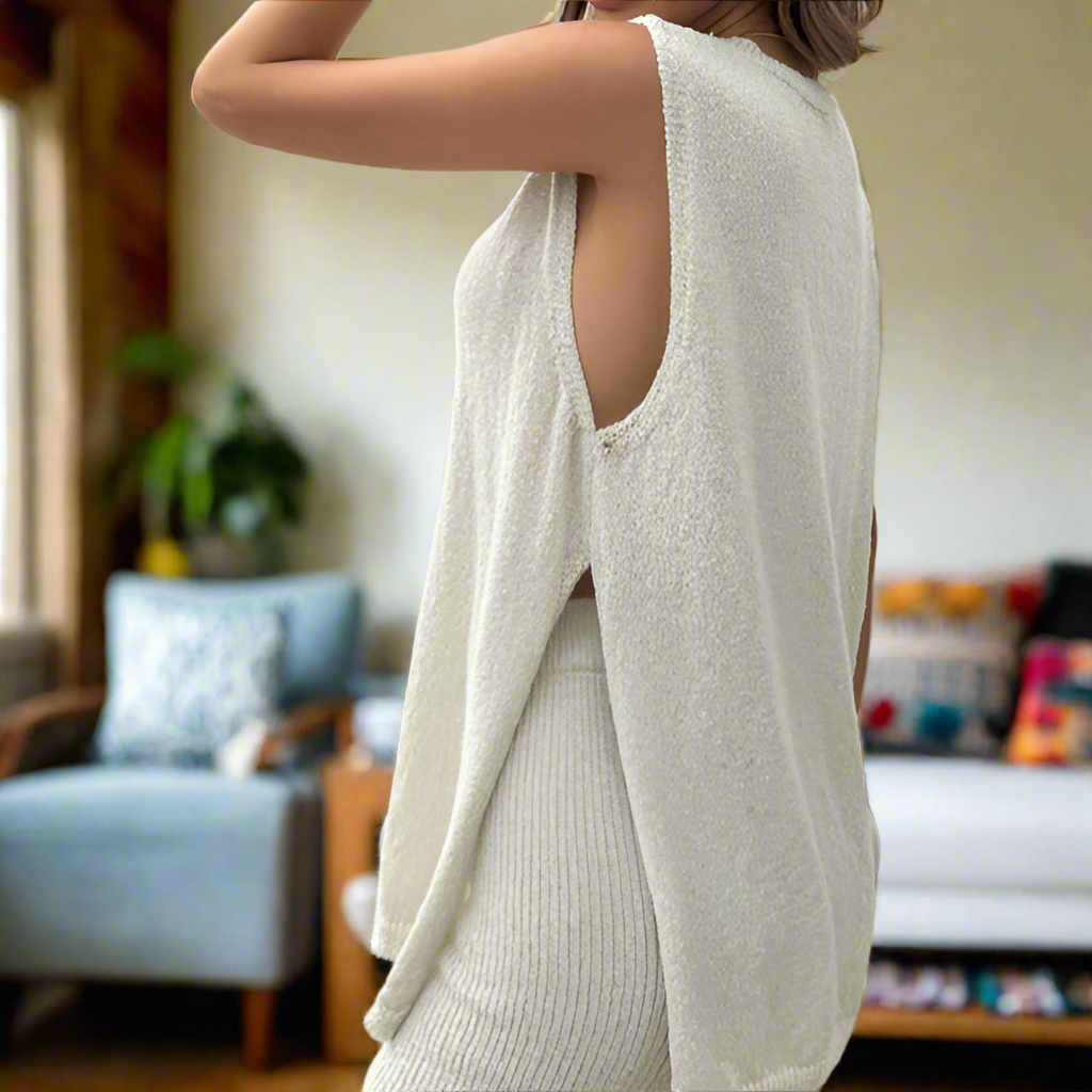 Knit Sweater Top & Short Set