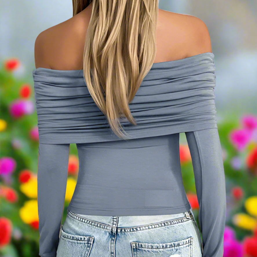 Off The Shoulder Long Sleeve Top