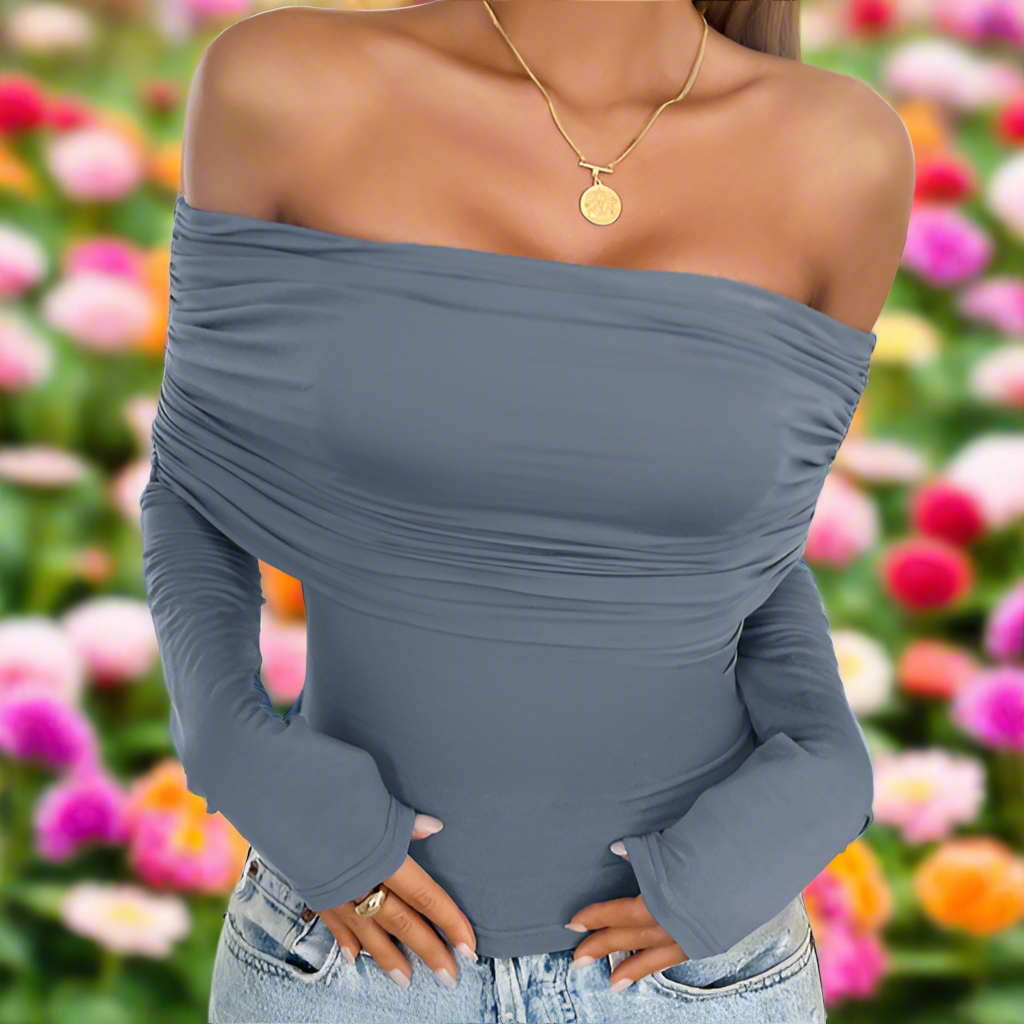 Off The Shoulder Long Sleeve Top
