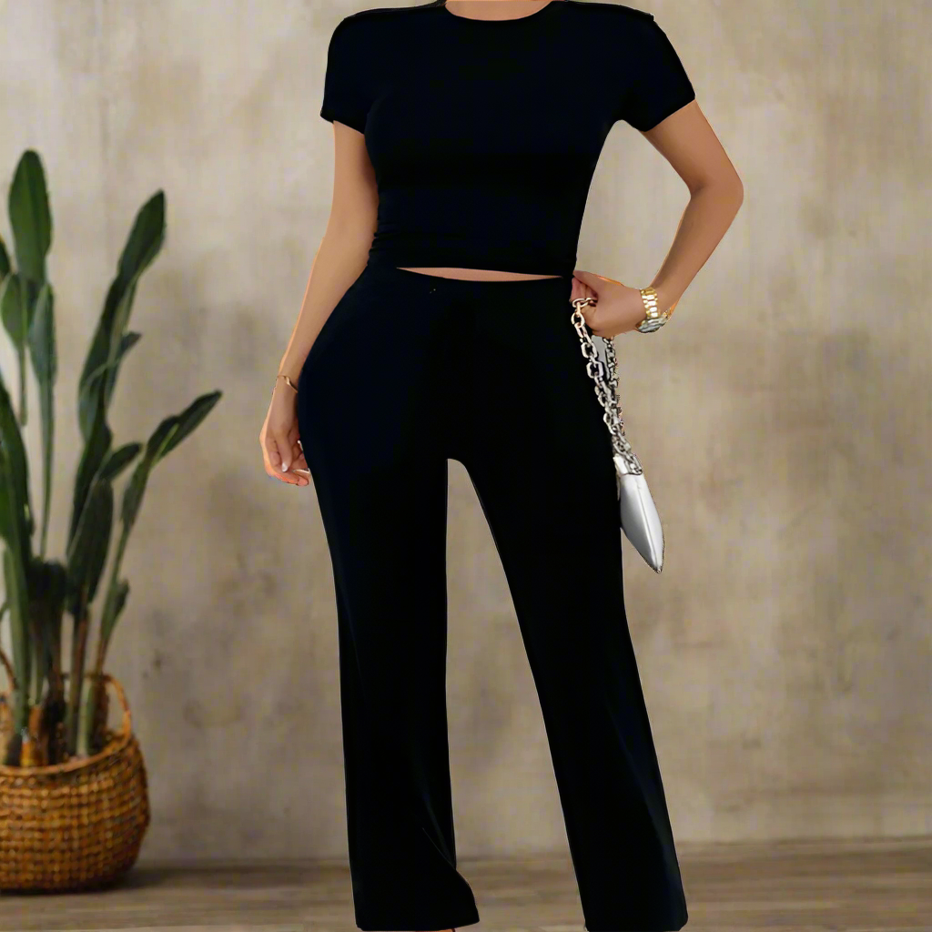 Short Sleeve Top & Lounge Pant Set