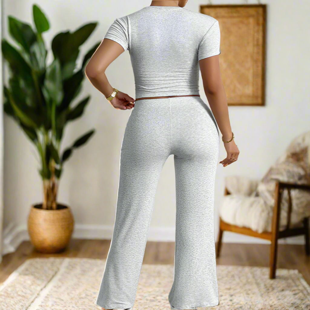 Short Sleeve Top & Lounge Pant Set