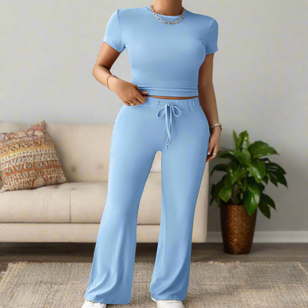 Short Sleeve Top & Lounge Pant Set
