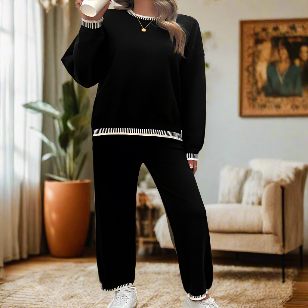 Knit Long Sleeve Top & Pant Set