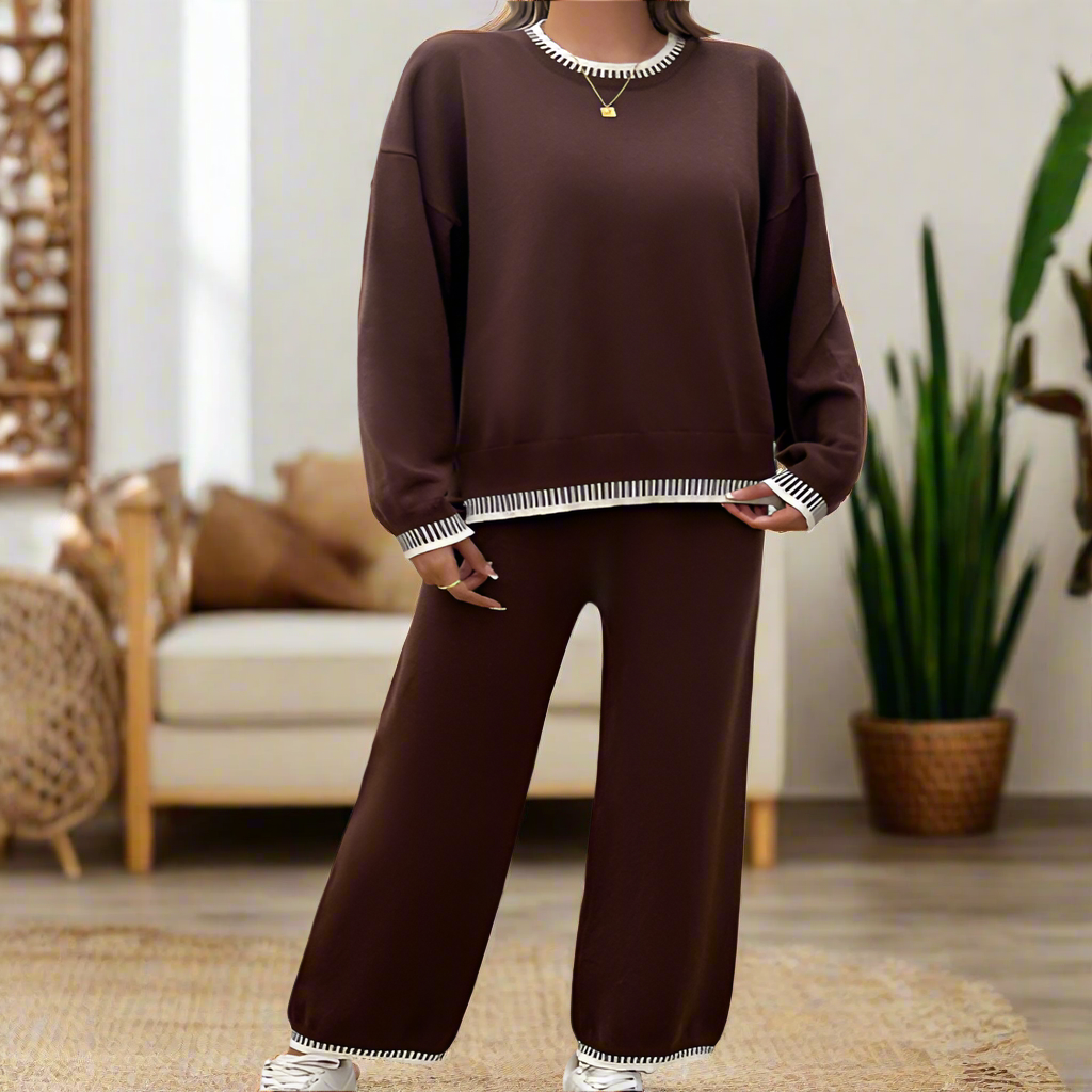 Knit Long Sleeve Top & Pant Set