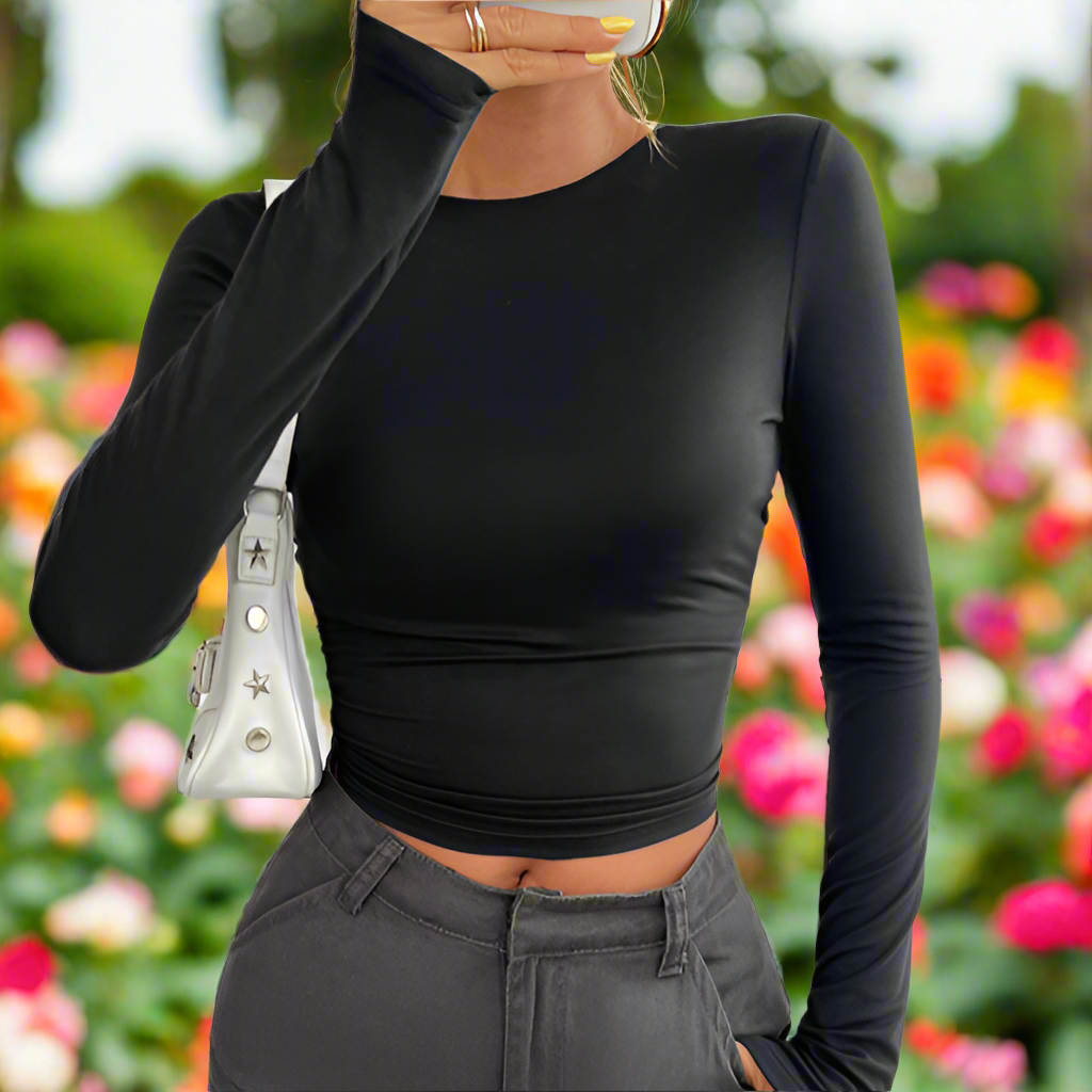 Crew Neck Long Sleeve Top