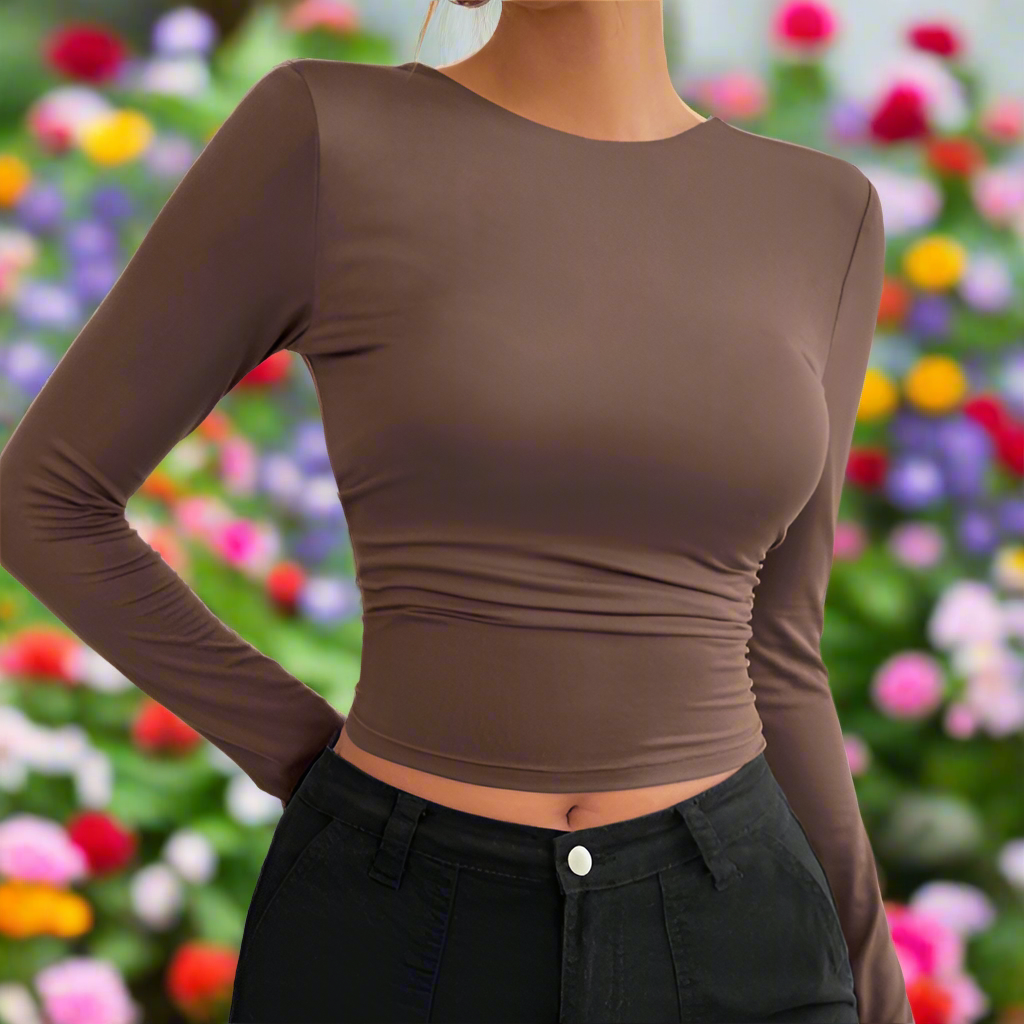 Crew Neck Long Sleeve Top