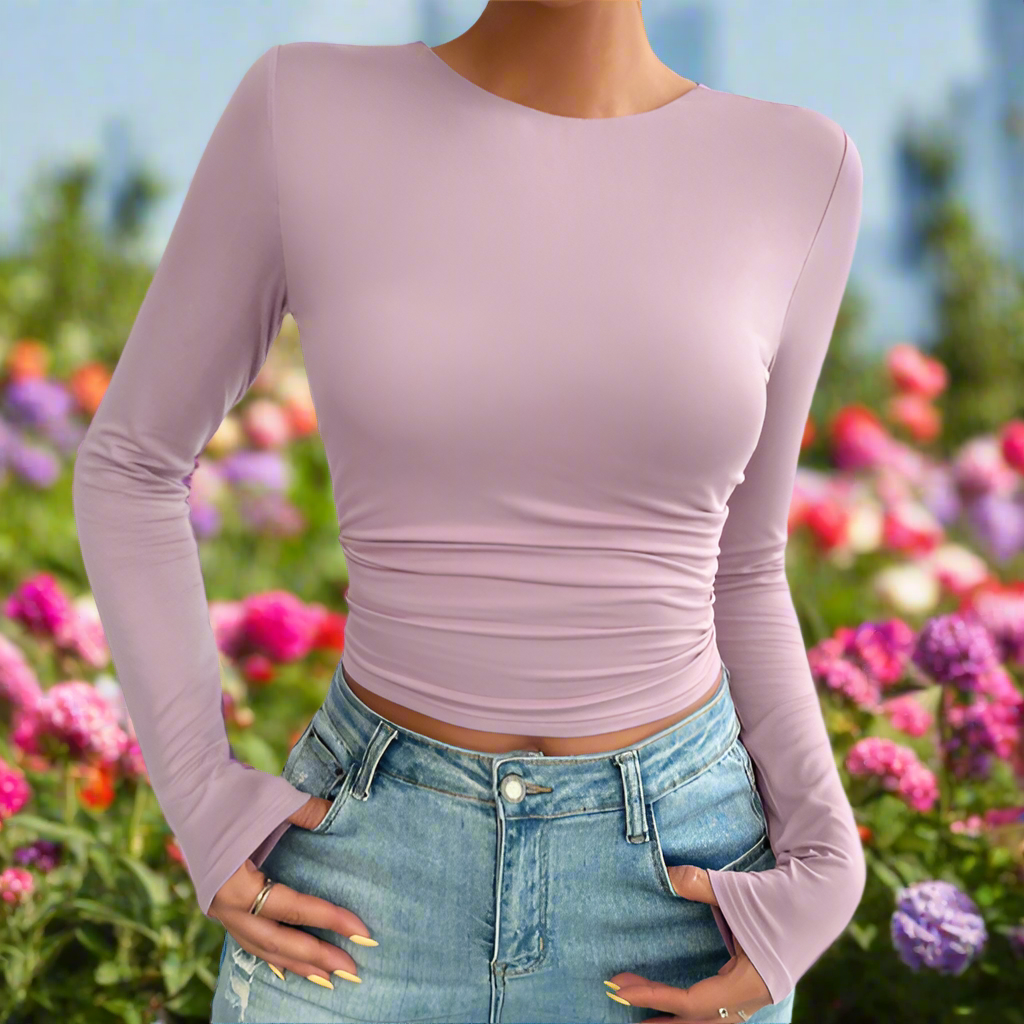 Crew Neck Long Sleeve Top