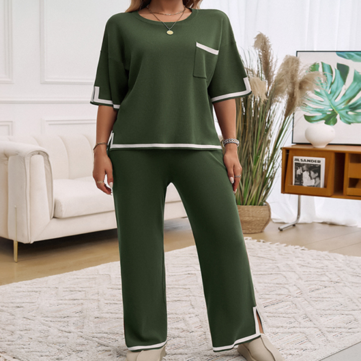 Knit Pocket Top & Pant Set
