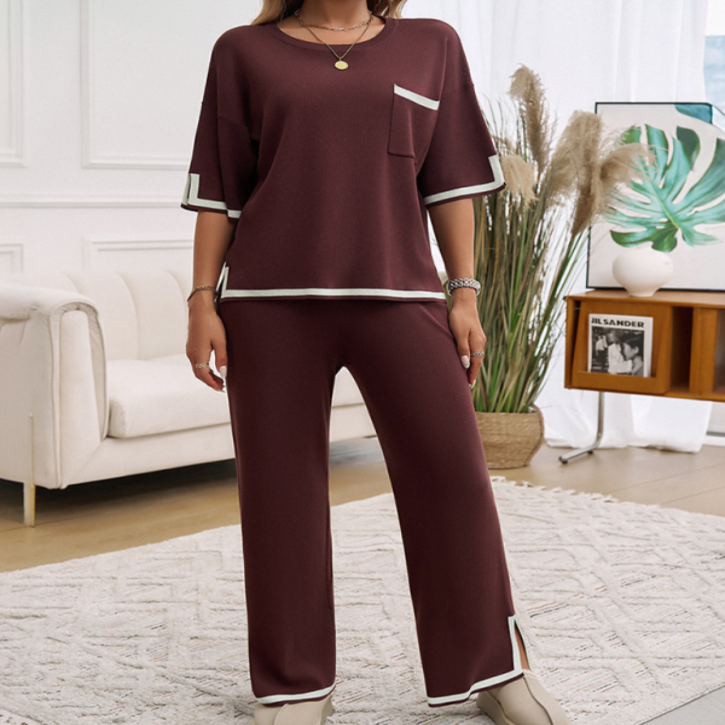 Knit Pocket Top & Pant Set