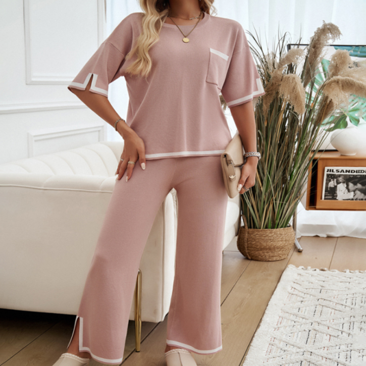 Knit Pocket Top & Pant Set