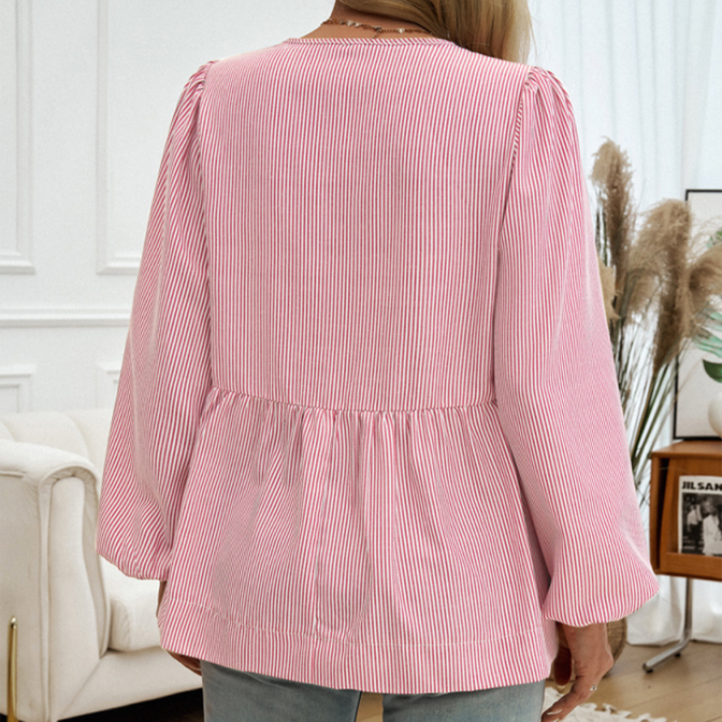 Lace Up Long Sleeve Top