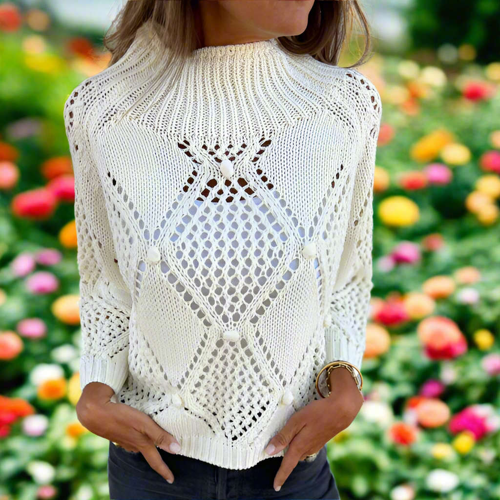 Loose Hollow Knit Sweater