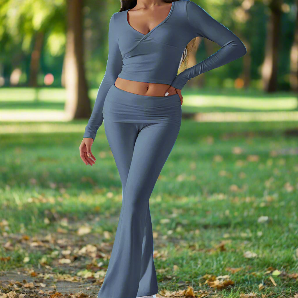 Long Sleeve Top & Yoga Pant Set